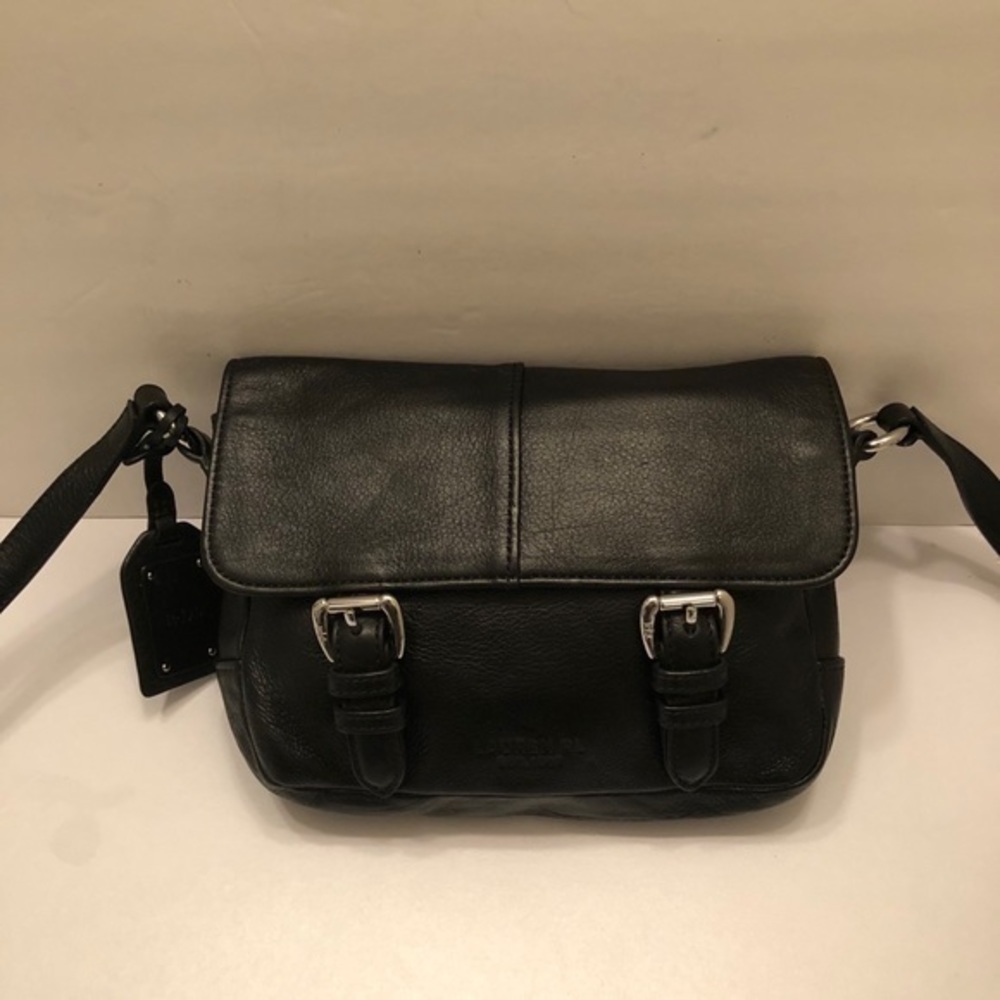 Ralph Lauren black leather mini flap crossbody bag - Picture 2 of 10
